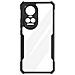 Cover Per Oppo Reno 10 E 10 Pro Rigida Angoli Bumper Trasparente Bordo Nero - Foto miniatura 2