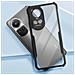 Cover Per Oppo Reno 10 E 10 Pro Rigida Angoli Bumper Trasparente Bordo Nero - Foto miniatura 5