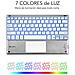 Tastiera con Touchpad Wireless 8436586740603  (Layout Spagnolo) Colore Argento. Bianco - Foto miniatura 5