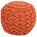 Pouf Macramè Berkane Cotone Arancione - Foto miniatura 4