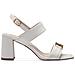 White Casual Open Sandals Sandali Pelle Scarpe Donna Bianco Eu 36, 1-28333-42 100 - Foto miniatura 2