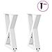 Gambe Per Tavolino 2 Pz Bianco 38x(42-43,3) Cm In Acciaio - Foto miniatura 1