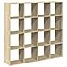 Libreria Rovere Sonoma 137,5x29x137,5 Cm In Legno Multistrato - Foto miniatura 2