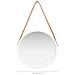 Specchio Da Parete Con Cinghia 40 Cm Bianco - Foto miniatura 6