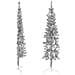 Albero Natale Artificiale Sottile A Metà Supporto Argento 180cm - Foto miniatura 4