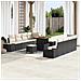 Set di Divani da Giardino  11 Pezzi con Cuscini Nero Rattan Polivalente Acacia, Divano da Giardino  2 Posti con Cuscini Nero Rattan Polivalente, Set da Pranzo da Giardino  3 Pezzi con Cuscini Nero Rattan Polivalente Acacia - Foto miniatura 2