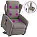 Poltrona Alzapersona Massaggiante Reclinabile Tortora Tessuto - Foto miniatura 1