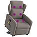 Poltrona Alzapersona Massaggiante Reclinabile Tortora Tessuto - Foto miniatura 3