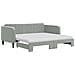 Divano Letto Estraibile Materassi Grigio Chiaro 90x190 Velluto - Foto miniatura 1