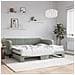 Divano Letto Estraibile Materassi Grigio Chiaro 90x190 Velluto - Foto miniatura 2