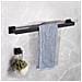 Set Di Accessori Da Bagno Quadrati In Acciaio Inox, 5 Pezzi, 40cm - Montaggio A Parete Black - Foto miniatura 5