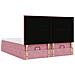 Struttura Letto Pouf con Materassi Rosa 200x200 cm Velluto - Foto miniatura 9