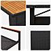 Set da Pranzo per Giardino 11 pcs Nero Poly Rattan - Foto miniatura 9