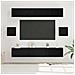 Set mobile TV 8 pcs Rovere nero 60 x 30 x 30 cm - Foto miniatura 2