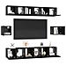 Set mobile TV 8 pcs Rovere nero 60 x 30 x 30 cm - Foto miniatura 3