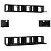 Set mobile TV 8 pcs Rovere nero 60 x 30 x 30 cm - Foto miniatura 7