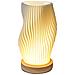 Lampada Da Tavolo Usb Dimmerabile Con Base In Legno - Luce Notturna Da Comodino In Stile Nordico - Foto miniatura 1
