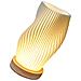 Lampada Da Tavolo Usb Dimmerabile Con Base In Legno - Luce Notturna Da Comodino In Stile Nordico - Foto miniatura 2