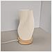 Lampada Da Tavolo Usb Dimmerabile Con Base In Legno - Luce Notturna Da Comodino In Stile Nordico - Foto miniatura 3