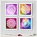 Set Di 4 Stampe Di Fogli Incorniciati Per Cornice Fulgor. Posters Quadrati Con Le Immagini Di Mandala, Decorazione Per La Casa Senza Cornice 20x20 Cm - Foto miniatura 1