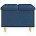 Pouf contenitore con cuscino Blu 60 x 60 x 45 cm Tessuto - Foto miniatura 5