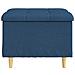 Pouf contenitore con cuscino Blu 60 x 60 x 45 cm Tessuto - Foto miniatura 6