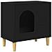 Casa per Gatti Nero 51 x 30 x 52 cm Legno multistrato - Foto miniatura 1