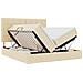 Letto con luci a strisce a LED Crema 180 x 200 cm Tessuto - Foto miniatura 1