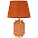 Lampada Da Tavolo Square Arancione In Ceramica Con Paralume In Tessuto — Ø 28 Cm - Foto miniatura 1