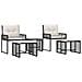 Set di Mobili da Esterno con cuscino 5 pcs Nero e Bianco - Foto miniatura 1