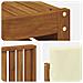 Set divani 11 pcs Naturale e Crema Legno di Acacia Massello - Foto miniatura 7