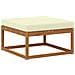 Set di divani da esterno con cuscino 7 pcs Naturale e Crema - Foto miniatura 7