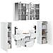 Set di mobili per il bagno Montaggio a parete 6 pcs Bianco - Foto miniatura 2