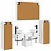 Set di mobili per il bagno Montaggio a parete 6 pcs Bianco - Foto miniatura 7