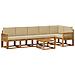 Set di divani da esterno 7 pcs Naturale e Beige Poliestere - Foto miniatura 1