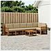 Set di divani da esterno 7 pcs Naturale e Beige Poliestere - Foto miniatura 2