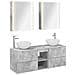 Set di mobili per il bagno 5 pcs Grigio Cemento - Foto miniatura 1