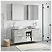 Set di mobili per il bagno 5 pcs Grigio Cemento - Foto miniatura 2