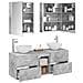 Set di mobili per il bagno 5 pcs Grigio Cemento - Foto miniatura 3