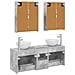 Set di mobili per il bagno 5 pcs Grigio Cemento - Foto miniatura 8