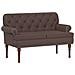 Loveseat con bottoni imbottiti Marrone 120 x 65 x 77 cm - Foto miniatura 1