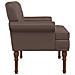 Loveseat con bottoni imbottiti Marrone 120 x 65 x 77 cm - Foto miniatura 4