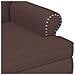 Loveseat con bottoni imbottiti Marrone 120 x 65 x 77 cm - Foto miniatura 6