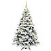 Albero di Natale artificiale con 300 LED Bianco 180 cm PE e PVC - Foto miniatura 4