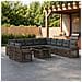 Set Divano da Giardino 12 pz Grigio e Grigio Scuro polyrattan - Foto miniatura 3