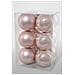 12 Palline Di Natale 6 Cm Rosa Baby Opaco / Lucido Addobbi Decoro Albero - Foto miniatura 1