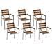 Set Di 6 Sedie Da Pranzo In Colore Marrone Vernio - Foto miniatura 18