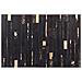 Tappeto Patchwork Nero E Oro In Pelle - 140x200cm - Artvin - Foto miniatura 4