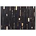 Tappeto Patchwork Nero E Oro In Pelle - 140x200cm - Artvin - Foto miniatura 5