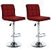 Sgabelli Da Bar 2 Pz Rosso Vino In Similpelle - Foto miniatura 1